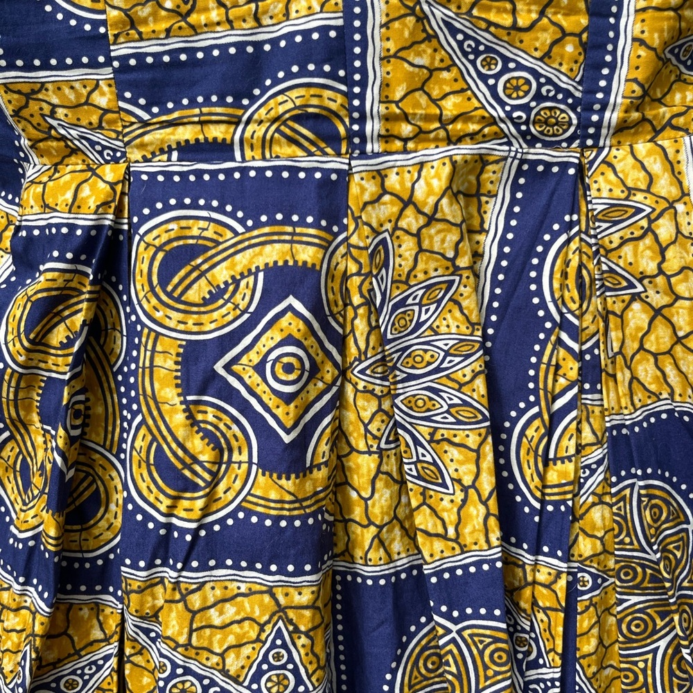Trashy Diva by Candice Gwinn Yellow and Blue Patterned Sundress Size 10 - Picture 4 of 9
